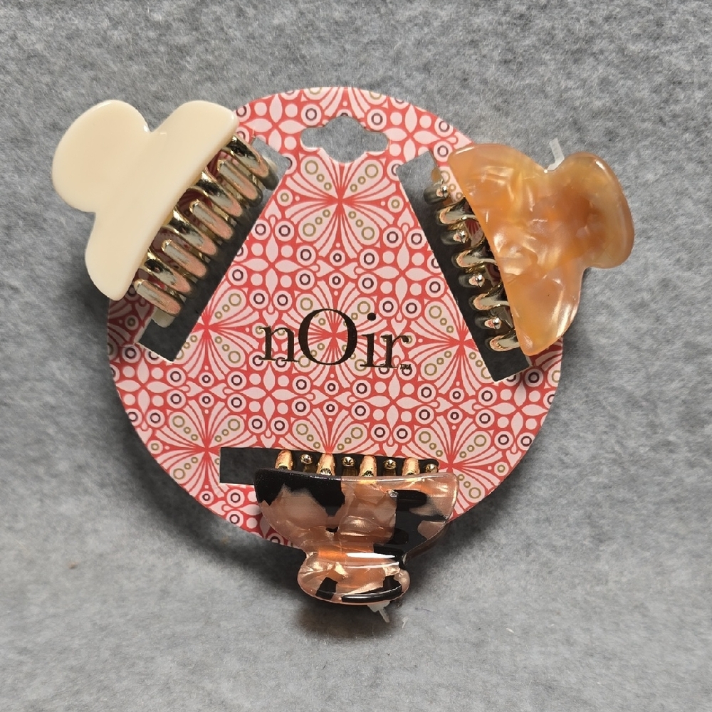 nOir Jewelry Hair Clips - Cream, Gold, Tan